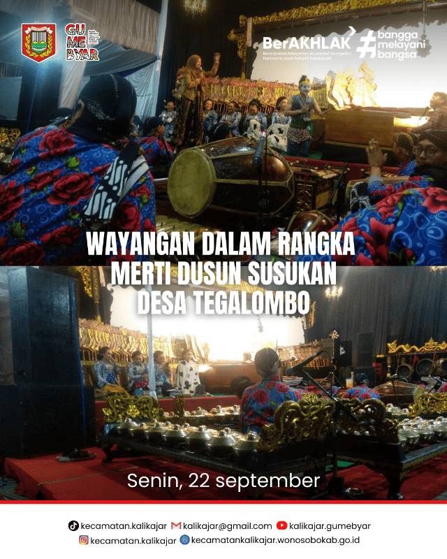 Wayangan dalam Tradisi Merti Dusun Susukan: Refleksi Kearifan Lokal Desa Tegalombo